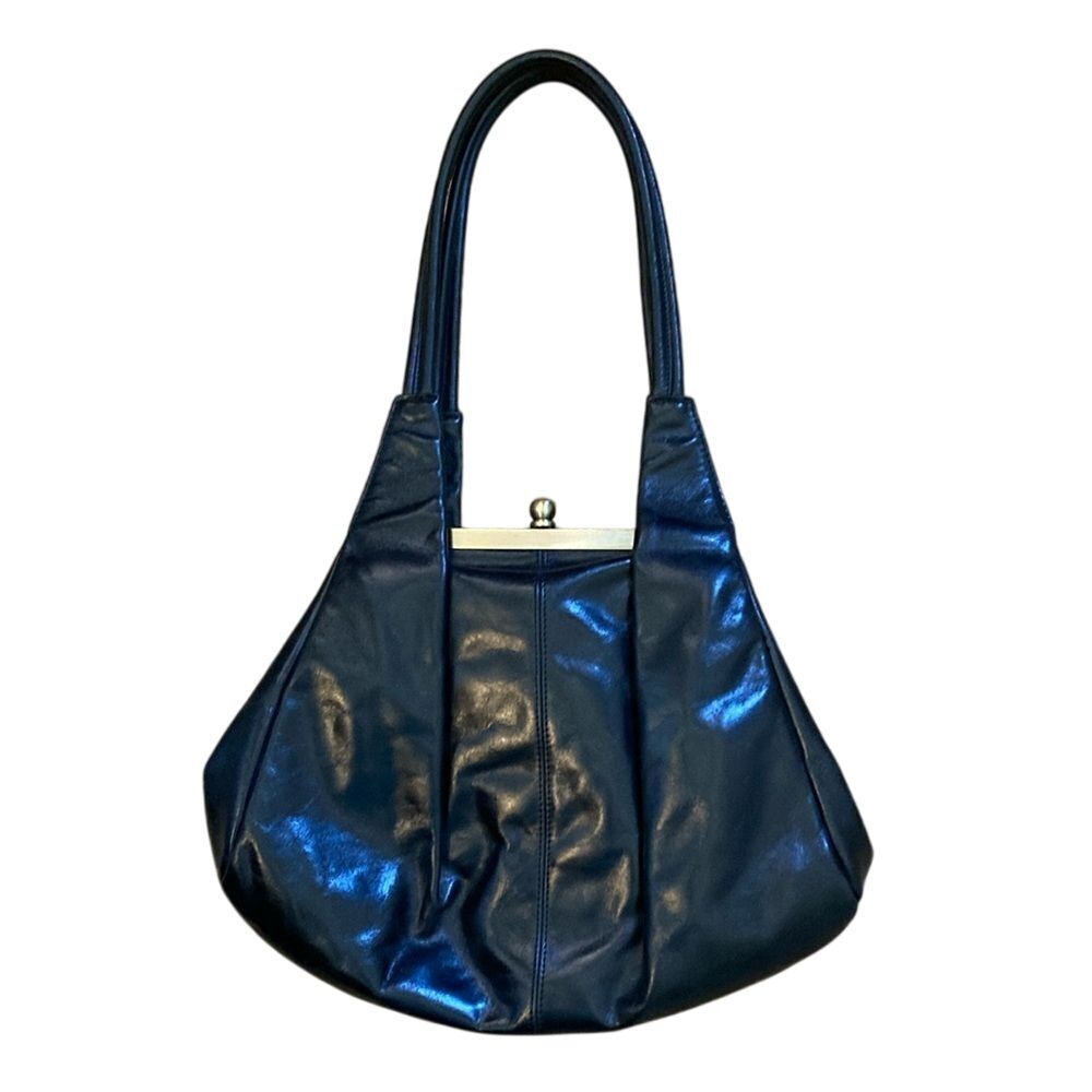 HOBO Navy Blue Leather Shoulder Bag